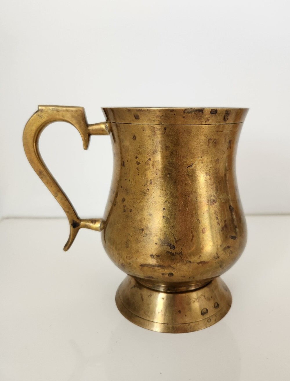 Vintage Solid Brass Goblet Mug